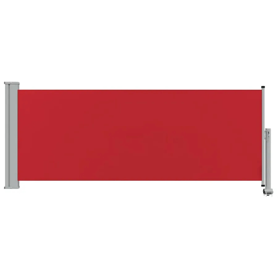 Auvent latéral rétractable de patio 100x300 cm Rouge - 5