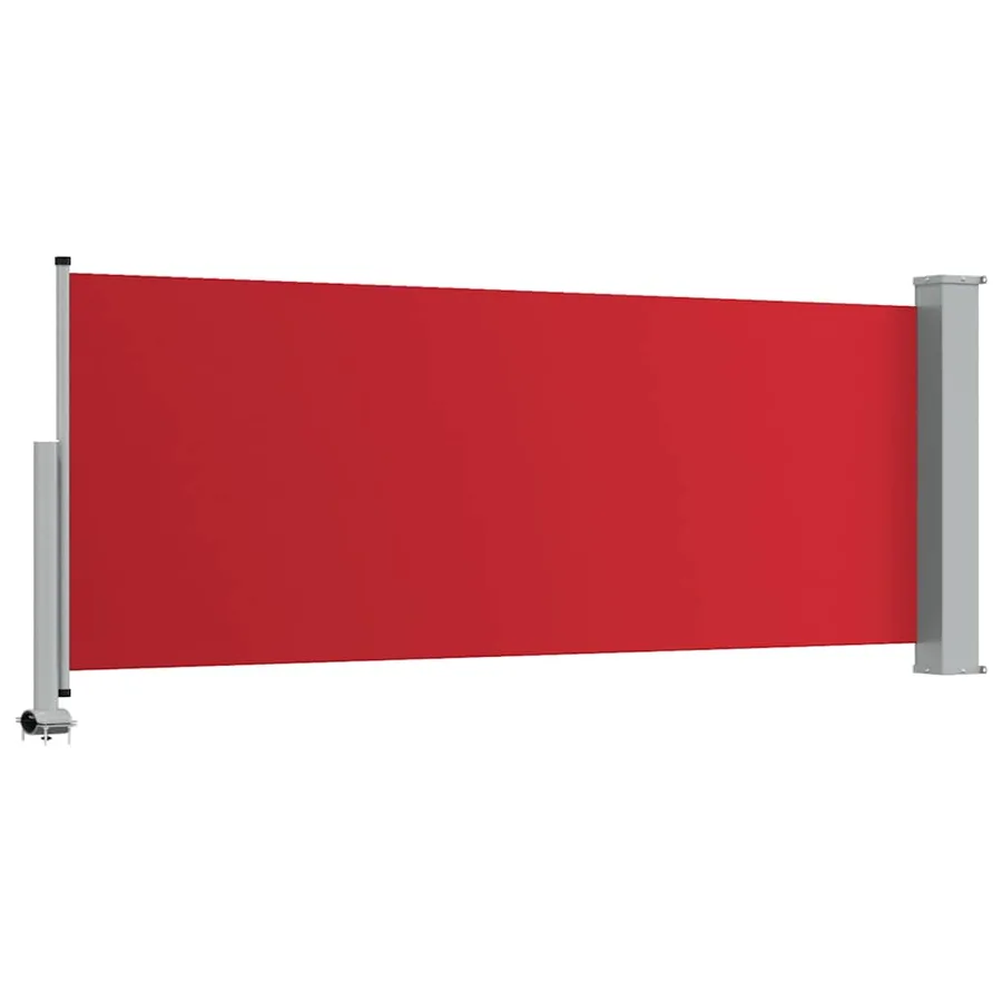 Auvent latéral rétractable de patio 100x300 cm Rouge - 7