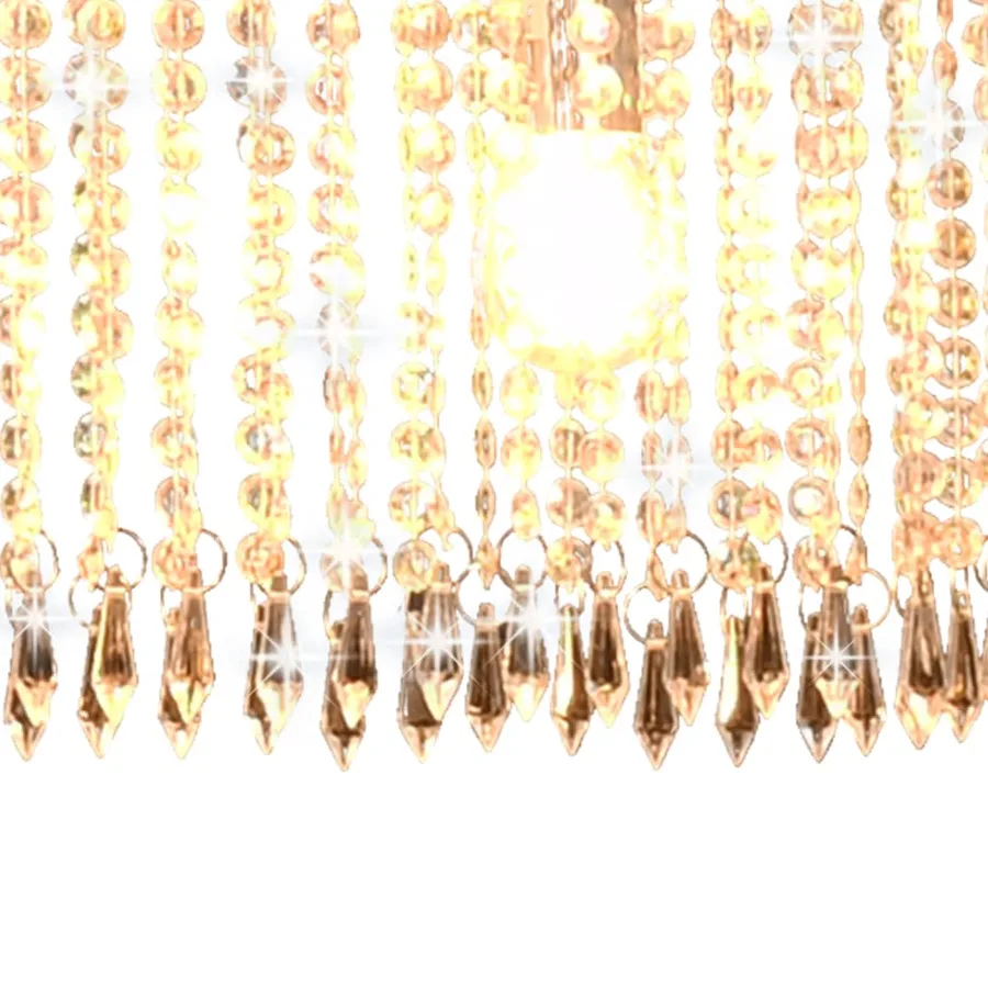 Plafonnier avec perles de cristal Argenté 104 cm E14 - 8