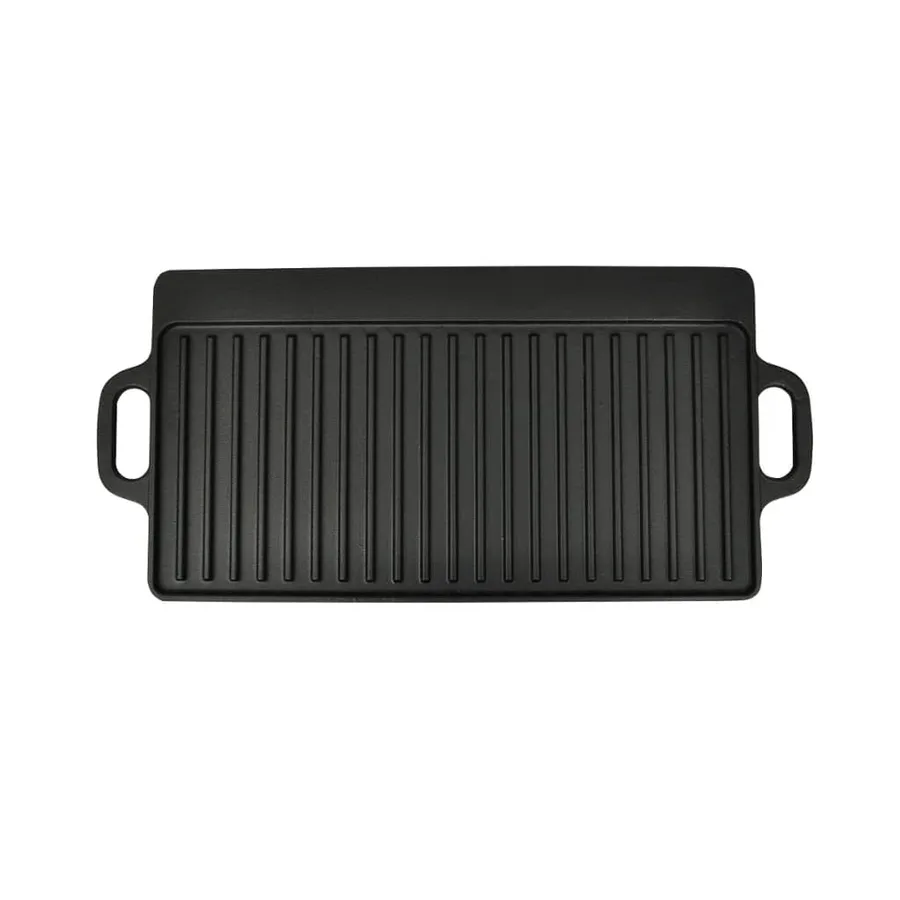 Plancha en fonte réversible 2 pcs 38x23 cm - 3