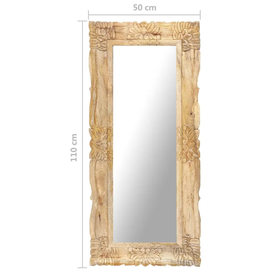 Miroir 110x50 cm Bois de manguier massif - 6