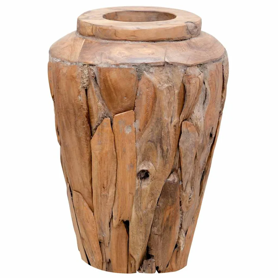 Vase de décoration 40 x 60 cm Bois de teck solide - 2