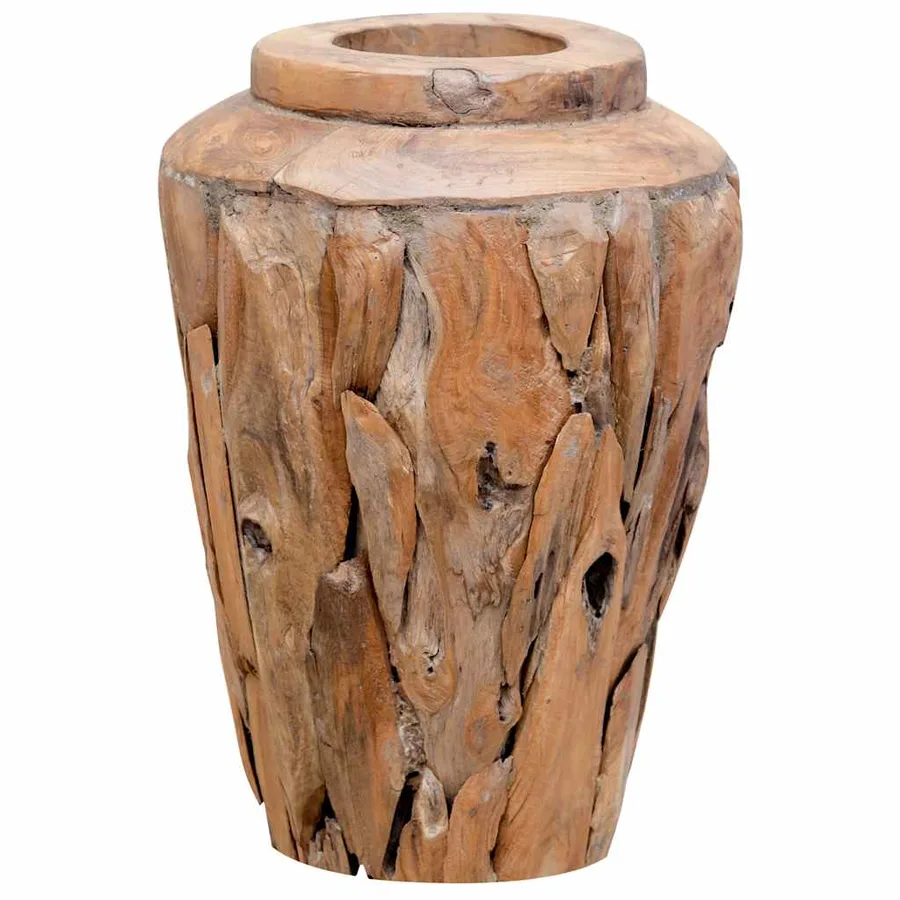 Vase de décoration 40 x 60 cm Bois de teck solide - 3
