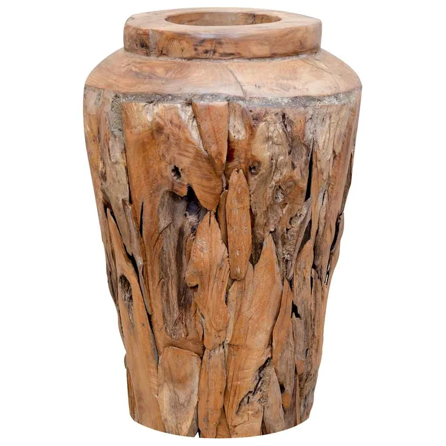 Vase de décoration 40 x 60 cm Bois de teck solide - 4
