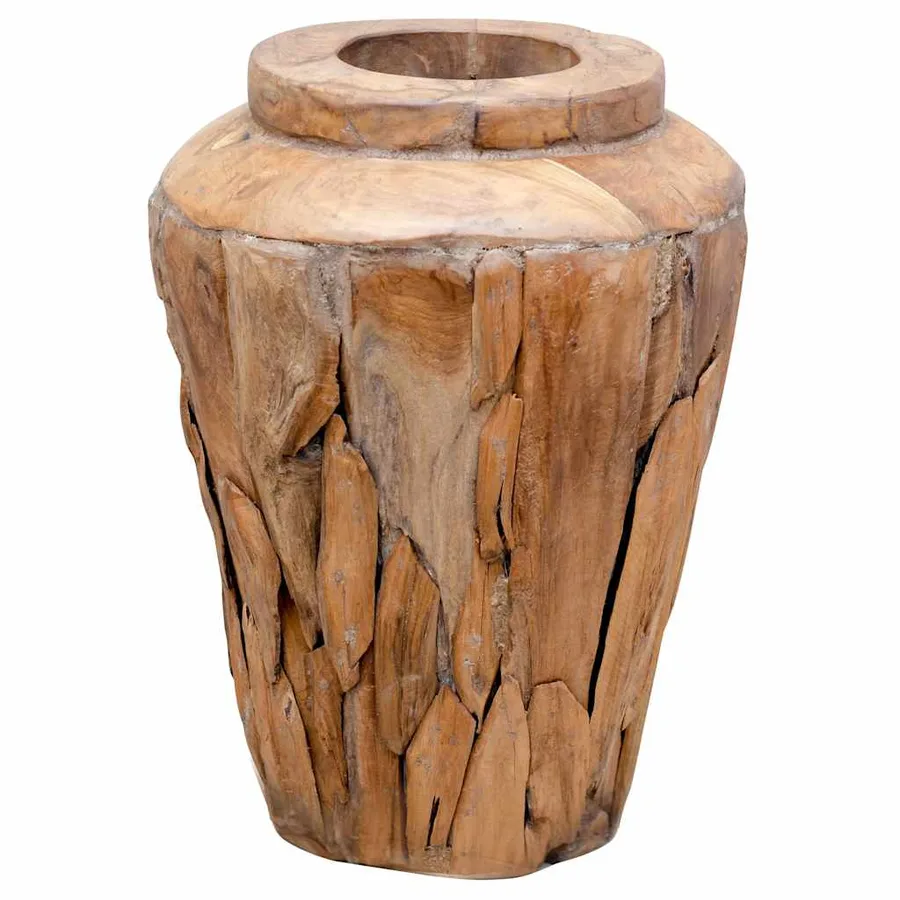 Vase de décoration 40 x 60 cm Bois de teck solide - 5