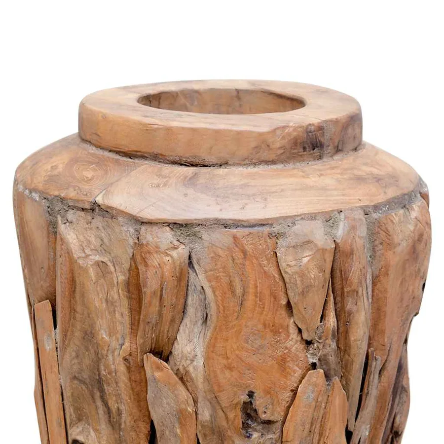 Vase de décoration 40 x 60 cm Bois de teck solide - 6