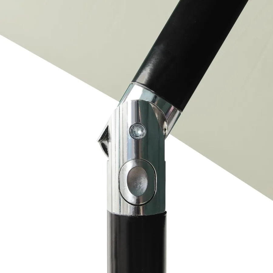 Parasol de jardin à 3 niveaux avec mât en aluminium sable 2 m - 6