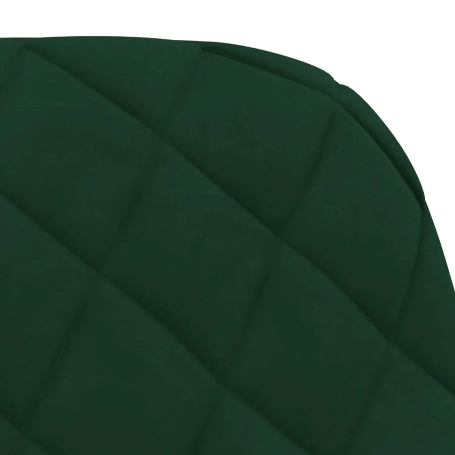 Chaises pivotantes à manger lot de 2 Vert foncé Velours - 7