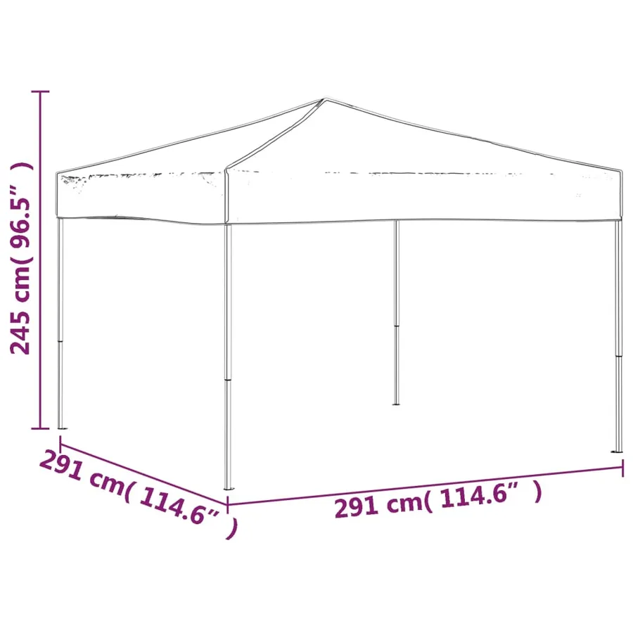 Tente de réception pliable Crème 3x3 m - 8