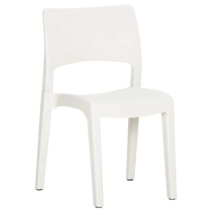 Chaises de jardin lot de 2 Blanc Polypropylène - 3