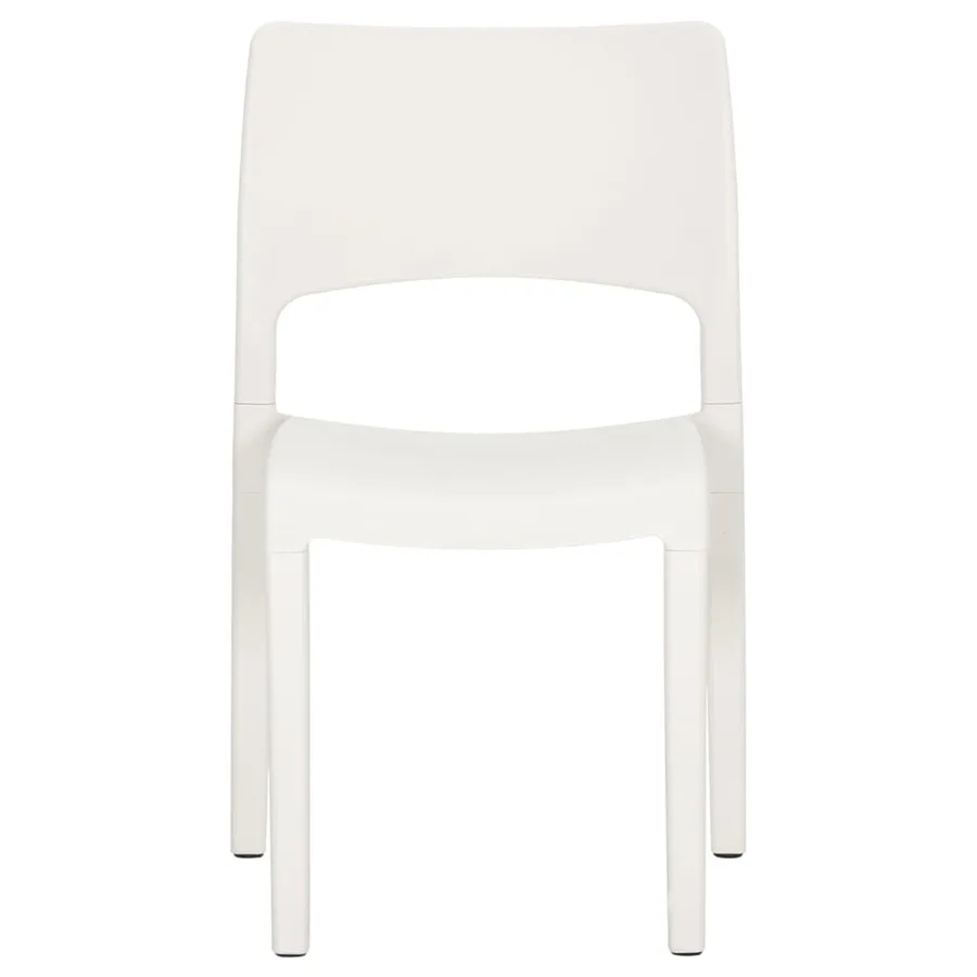 Chaises de jardin lot de 2 Blanc Polypropylène - 4