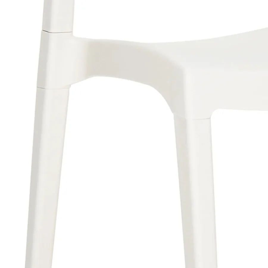Chaises de jardin lot de 2 Blanc Polypropylène - 9