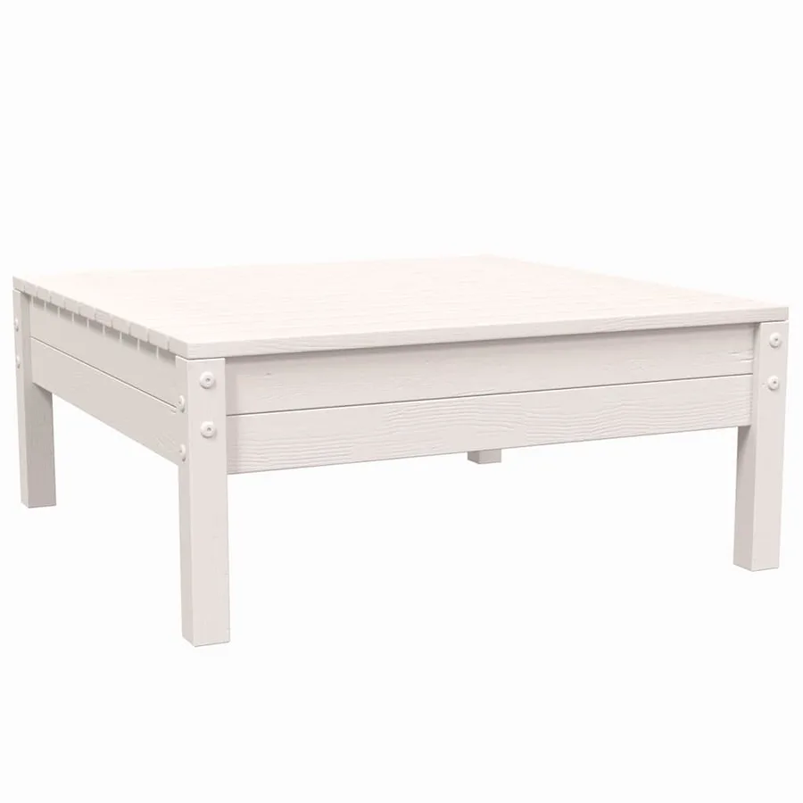 Salon de jardin 3 pcs avec coussins Blanc Bois de pin massif - 7