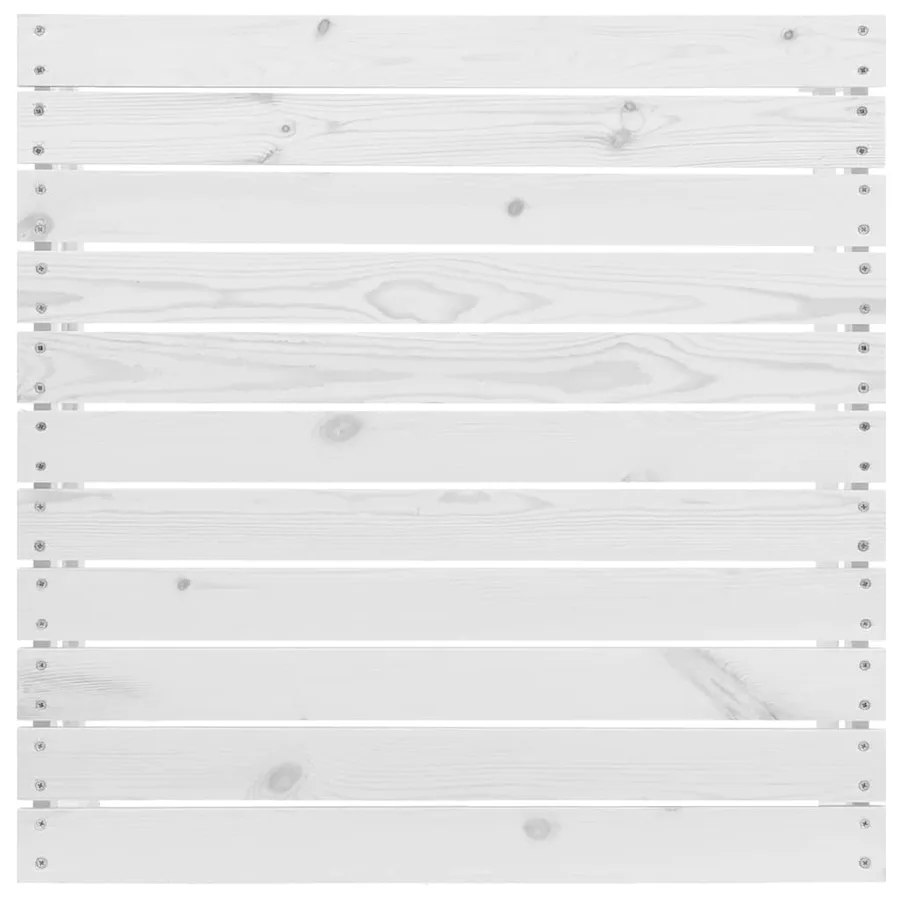 Salon de jardin 3 pcs avec coussins Blanc Bois de pin massif - 8