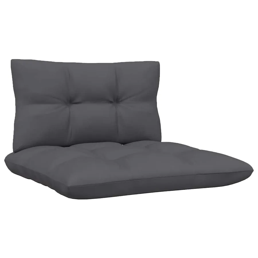 Salon de jardin 3 pcs avec coussins Blanc Bois de pin massif - 9