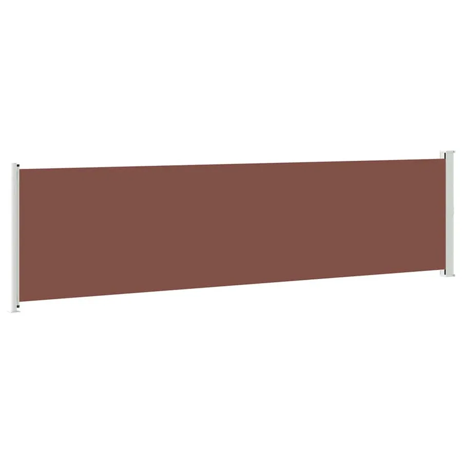 Auvent latéral rétractable de patio 600x160 cm marron - 6
