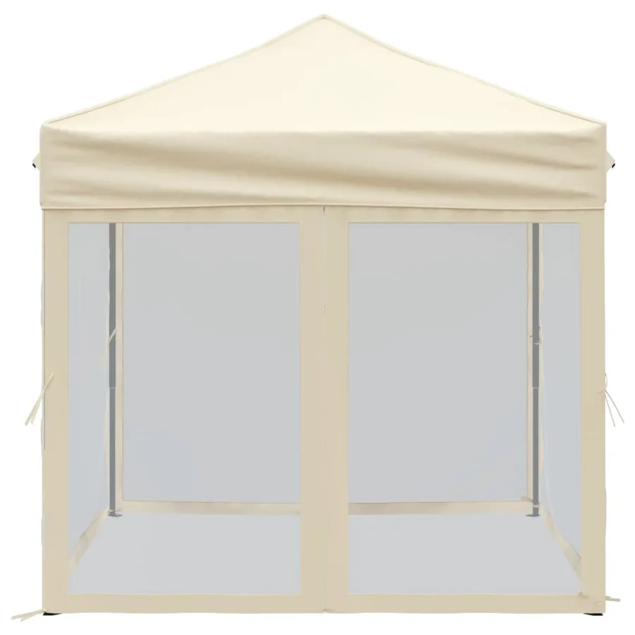 Tente de réception pliable avec parois Crème 2x2 m - 4