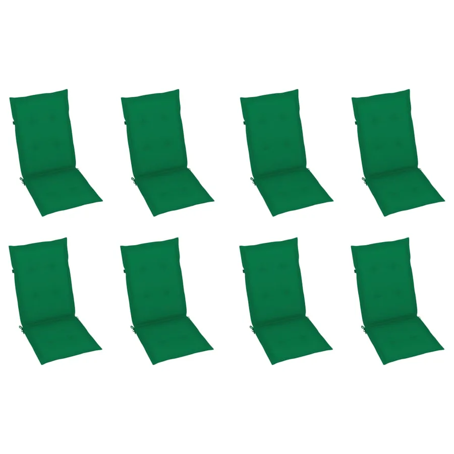Chaises pliables de jardin avec coussins lot de 8 Bois d'acacia - 6