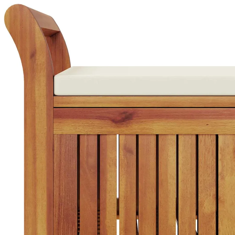 Banc de rangement de jardin avec coussin 91 cm Bois d'acacia - 10