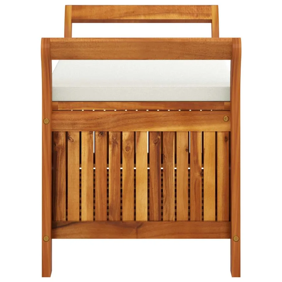 Banc de rangement de jardin avec coussin 91 cm Bois d'acacia - 7
