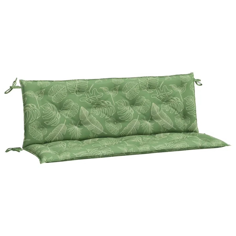 Coussins de banc de jardin lot de 2 motif de feuilles tissu - 2