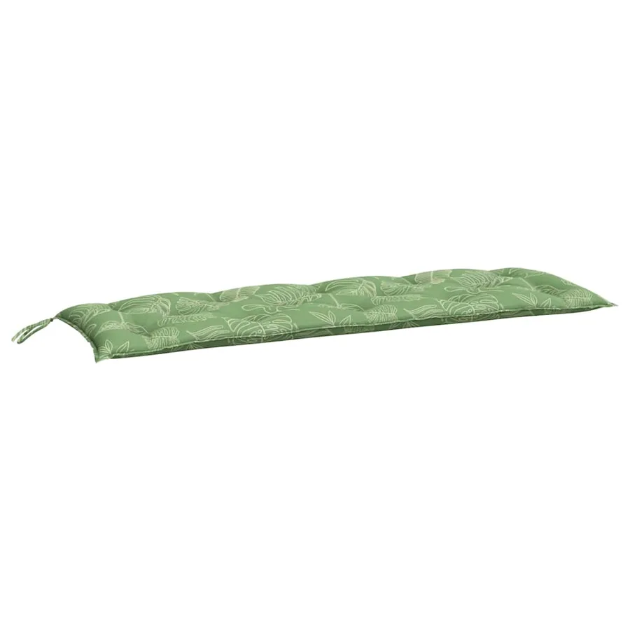 Coussins de banc de jardin lot de 2 motif de feuilles tissu - 5