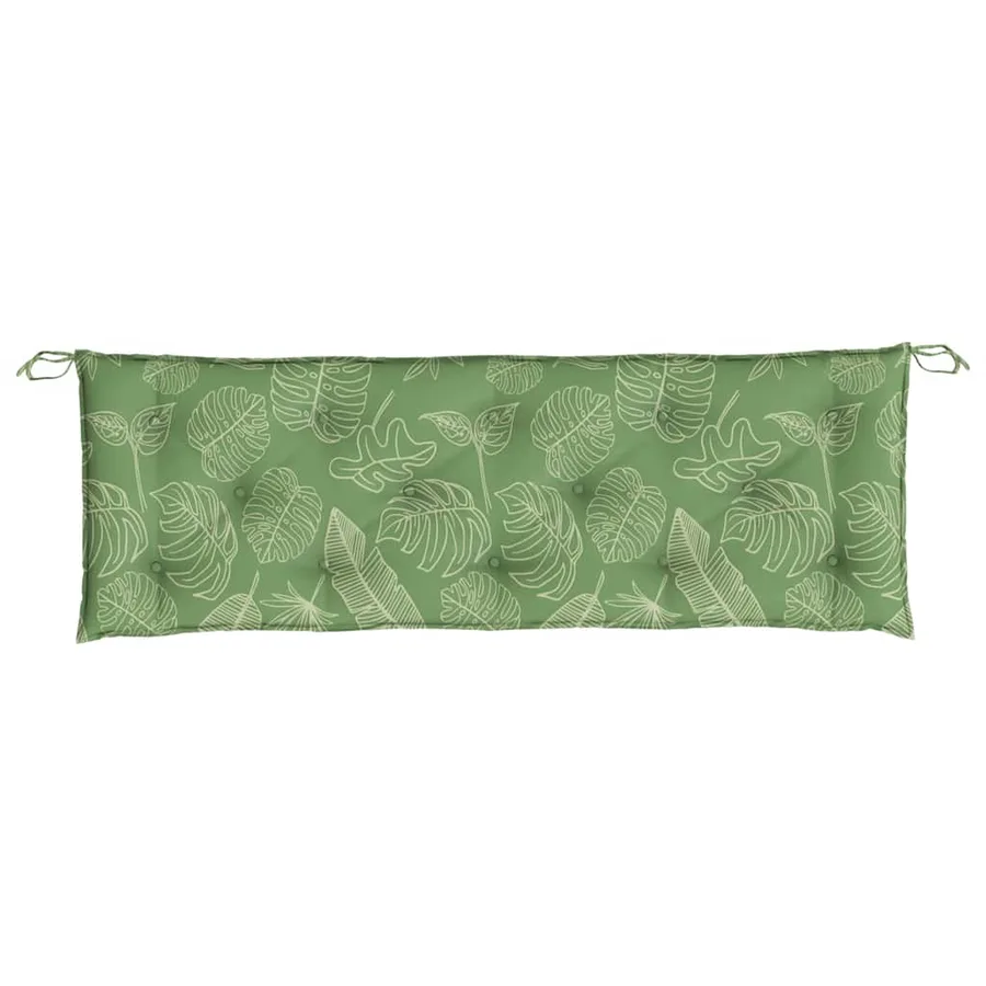 Coussins de banc de jardin lot de 2 motif de feuilles tissu - 6