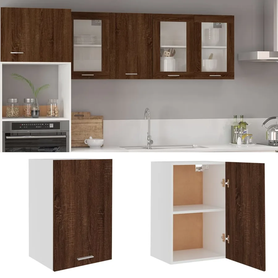 Armoire suspendue "Lyon" Chêne brun 39,5 x 31 x 60 cm Bois d'ingénierie