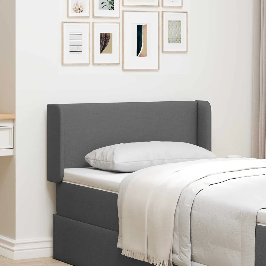 Oreille de tête de lit Gris Foncé 40,5 x 40,5 x 4 cm tissu