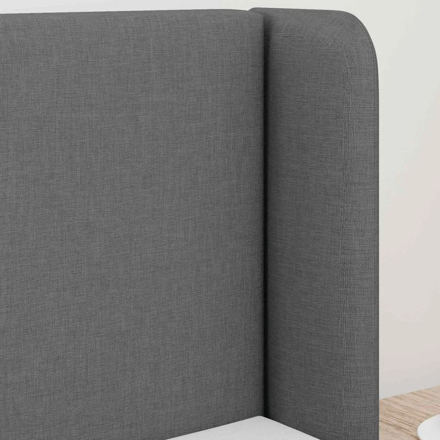 Oreille de tête de lit Gris Foncé 40,5 x 40,5 x 4 cm tissu - 4