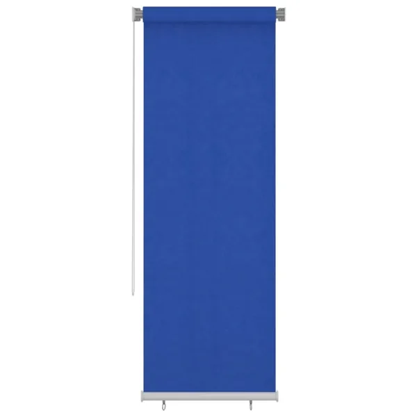Store roulant d'extérieur 85 (l) x 230 (H) cm HDPE bleu