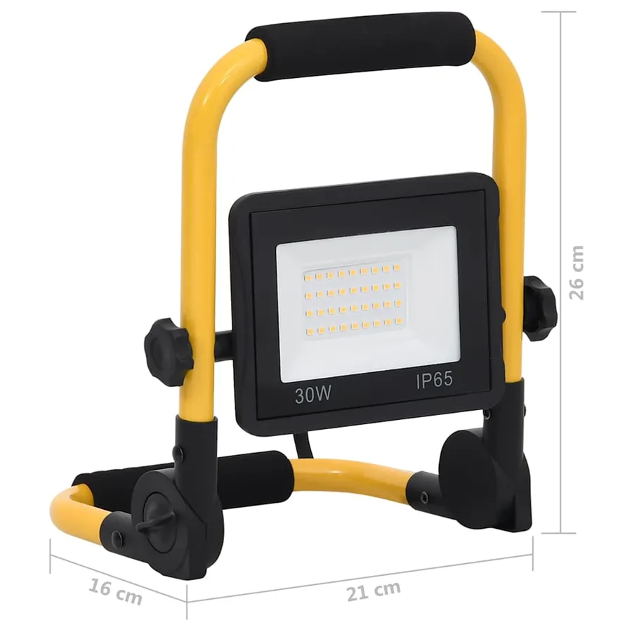 Projecteur à LED avec poignée 30 W Blanc chaud - 12