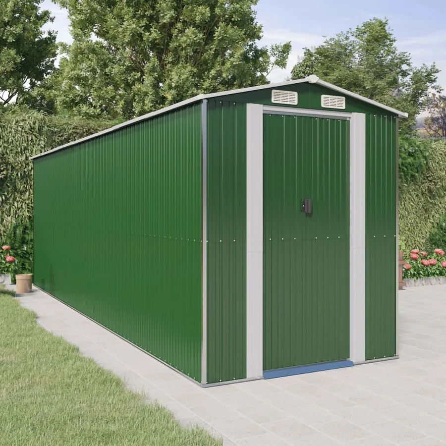 Abri de jardin Vert 192x606x223 cm Métal galvanisé