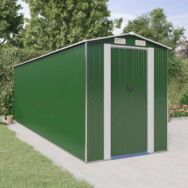 Abri de jardin Vert 192x606x223 cm Métal galvanisé