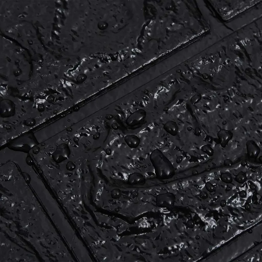 Papier peint 3D autoadhésif Briques 20 pcs Noir - 6