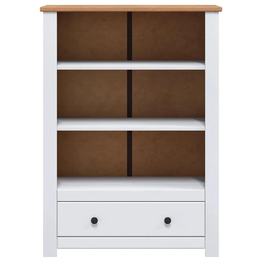 Bibliothèque Blanc 80x35x110 cm Pin massif Assortiment Panama - 5