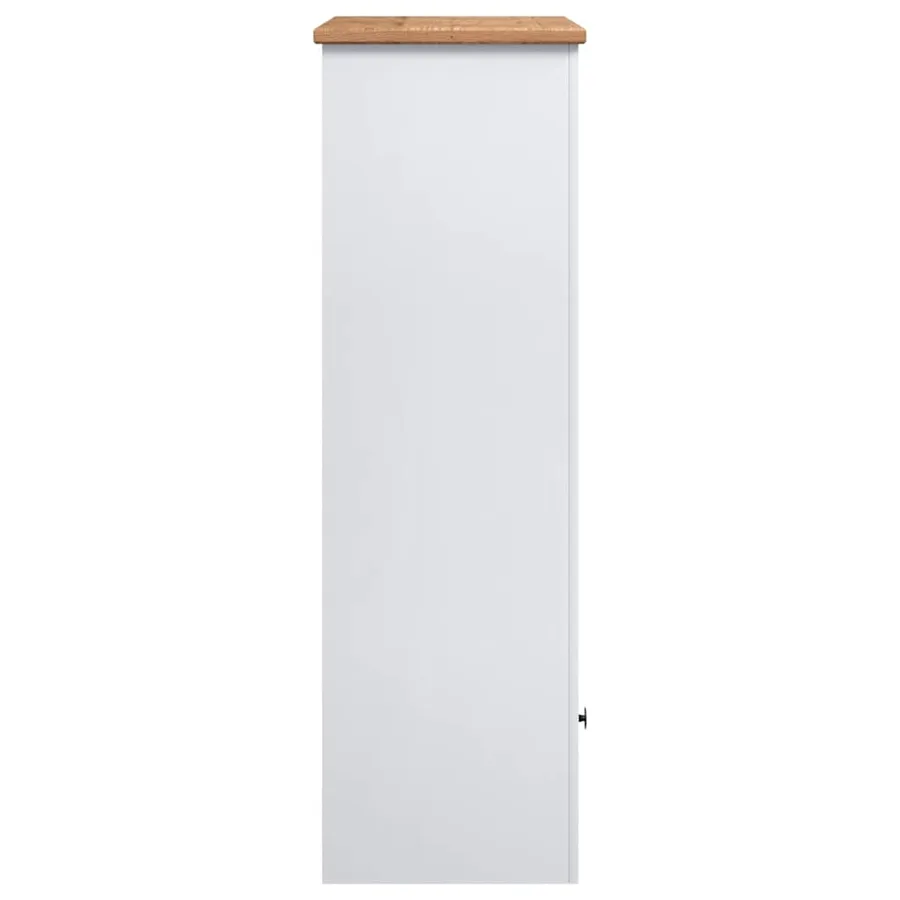 Bibliothèque Blanc 80x35x110 cm Pin massif Assortiment Panama - 6