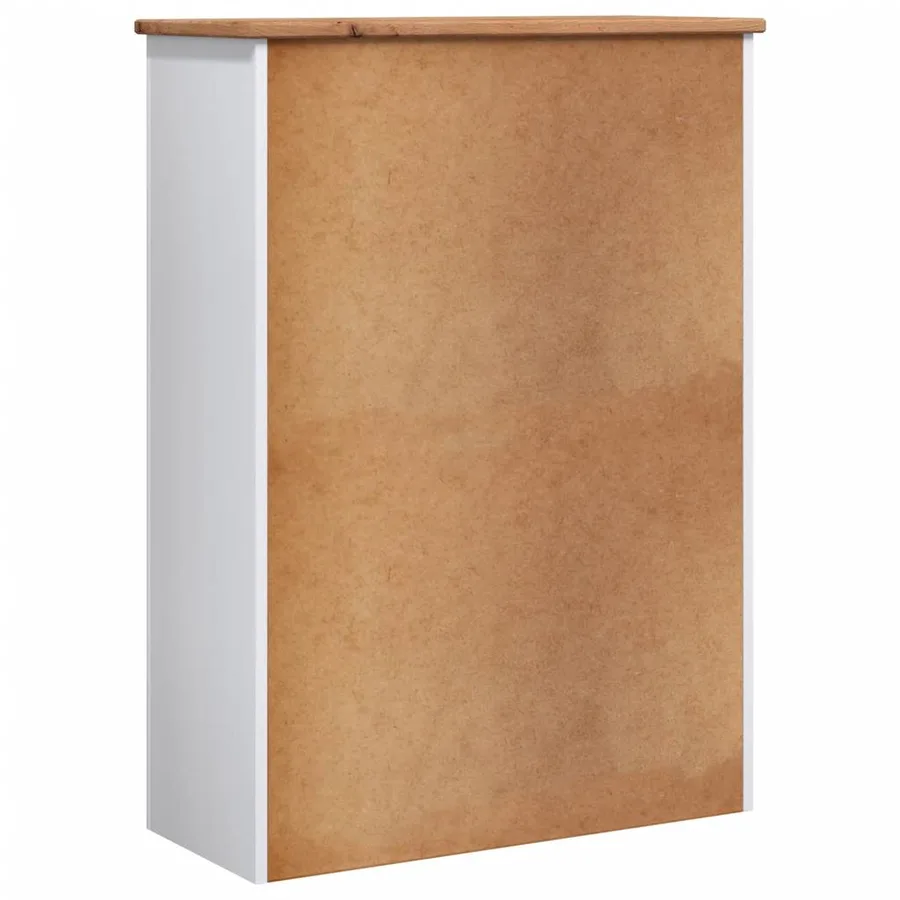 Bibliothèque Blanc 80x35x110 cm Pin massif Assortiment Panama - 7