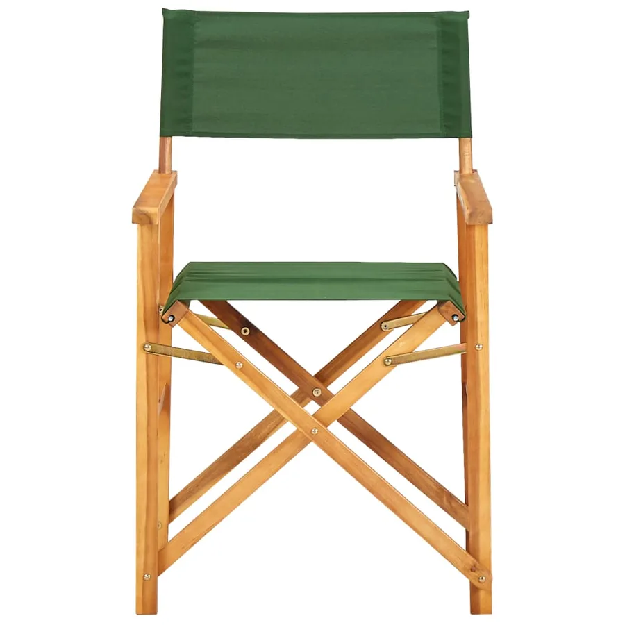 Chaise de metteur en scène bois massif d'acacia vert - 2