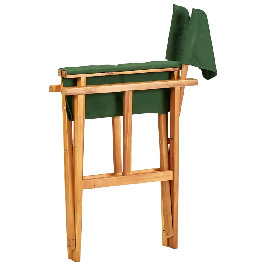 Chaise de metteur en scène bois massif d'acacia vert - 5