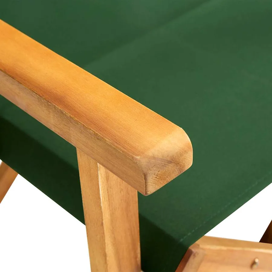 Chaise de metteur en scène bois massif d'acacia vert - 7