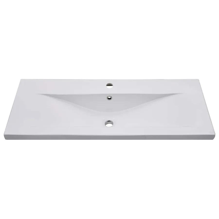 Armoire d'évier avec lavabo intégré Gris béton Aggloméré - 11