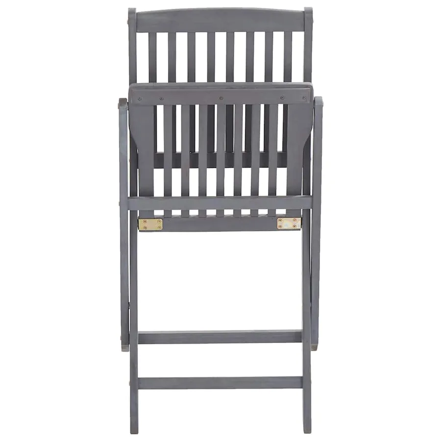 Chaises pliables d'extérieur lot de 4 et coussins Bois d'acacia - 13