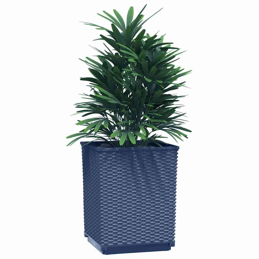 Jardinières 4 pcs bleu gris 30x30x37 cm polypropylène - 3