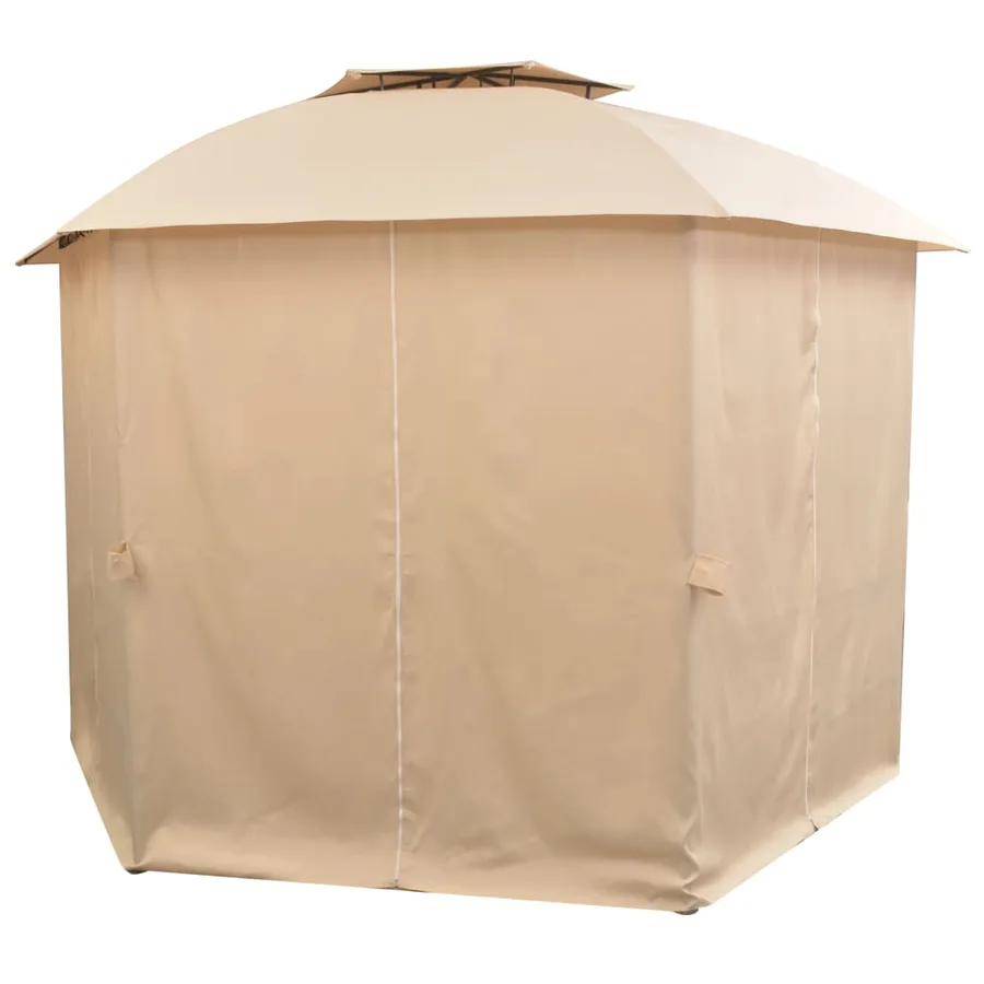 Chapiteau tente de jardin avec rideaux Hexagonal 360 x 265 cm - 3