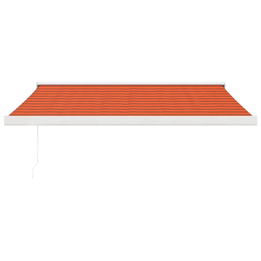 Auvent rétractable orange et marron 3x2,5 m tissu et aluminium - 3