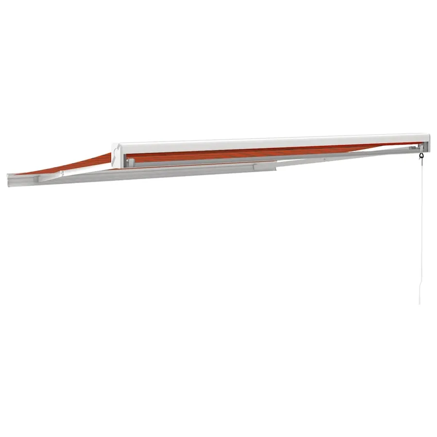 Auvent rétractable orange et marron 3x2,5 m tissu et aluminium - 5