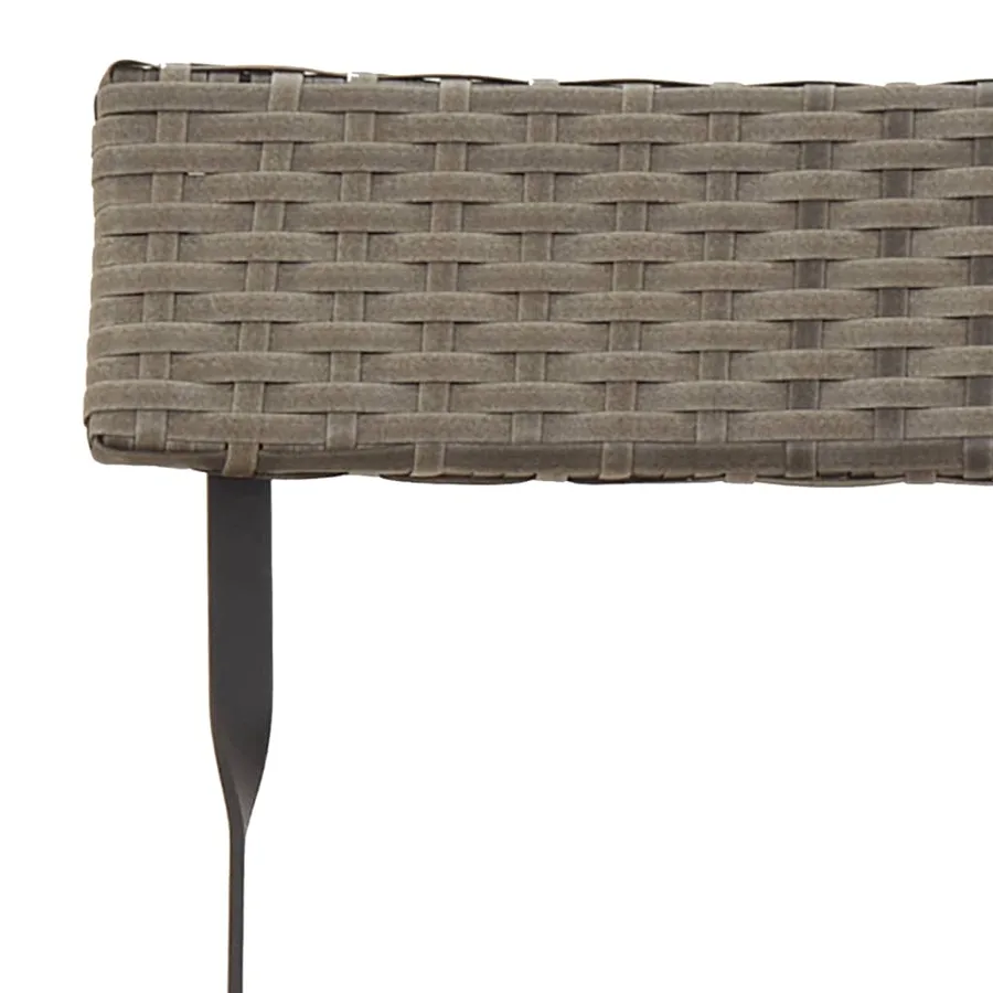 Chaises de bistrot pliantes lot de 8 Gris Résine tressée acier - 8