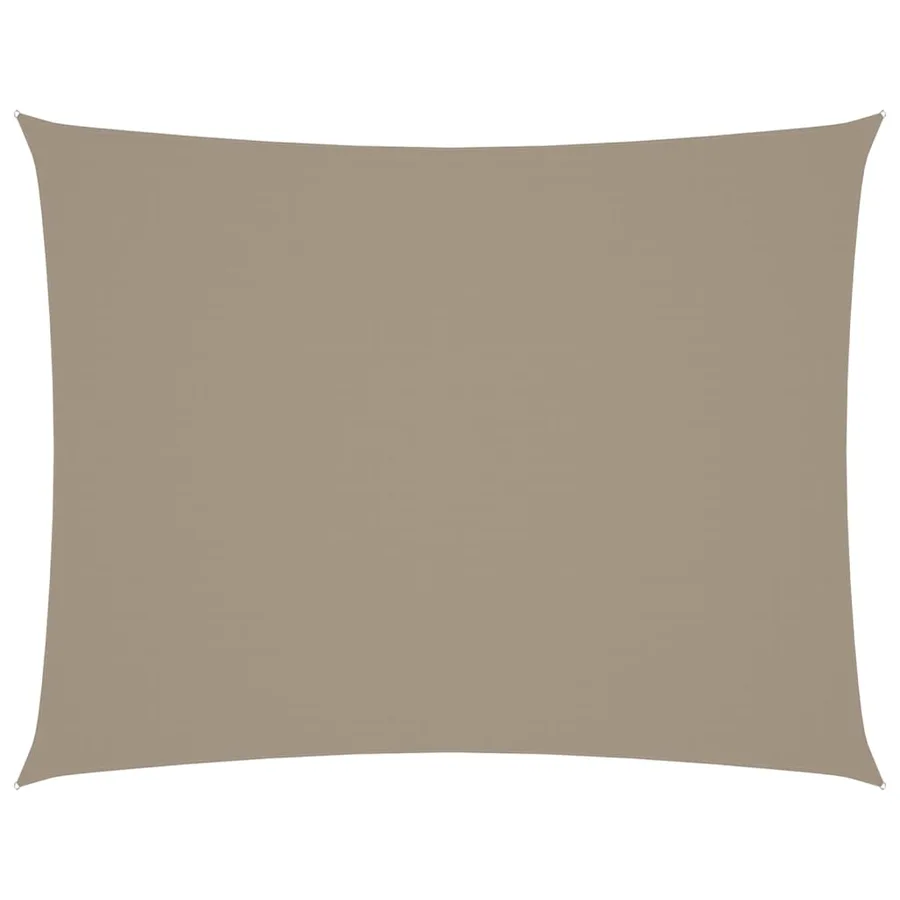 Voile de parasol tissu oxford rectangulaire 4x5 m taupe - 2