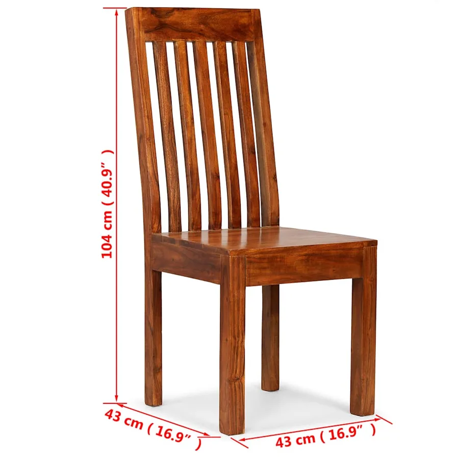 Chaises à manger lot de 6 bois massif moderne - 10